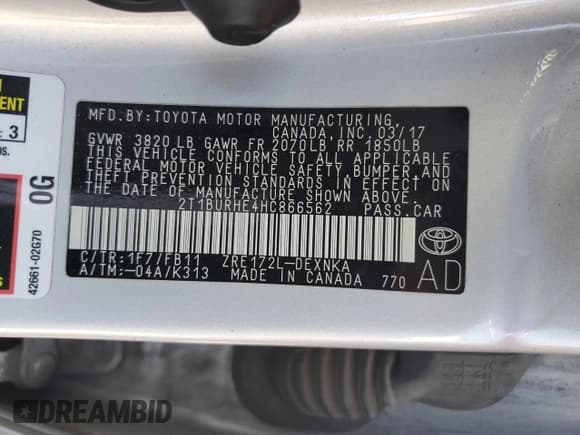 ✅ 2017 Toyota Corolla LE • VIN: 2T1BURHE4HC866562 • Lot: 89926565. Wystawiony na Copart z przebiegiem 101 781 mil. Bezpłatny archiwum sprzedaży aukcyjnych z USA i szczegółowy raport historii pojazdu na DreamBid. Zdjęcie 13.