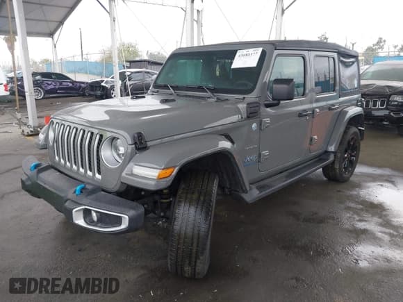 ✅ 2023 Jeep Wrangler Sahara • VIN: 1C4JJXP6XPW554495 • Лот: 43680377. Опубликован ранее на IAAI с пробегом 38 445 миль. Бесплатный доступ к архиву аукционных продаж из США и подробный отчёт об истории автомобиля на DreamBid. Изображение 2.