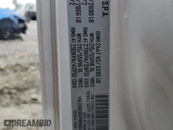 ✅ 2022 Ram ProMaster City Passenger • VIN: ZFB636VP1N6W04836 • Lot: 71256185. Wystawiony na Copart z przebiegiem 58 021 mil. Bezpłatny archiwum sprzedaży aukcyjnych z USA i szczegółowy raport historii pojazdu na DreamBid. Zdjęcie 12.