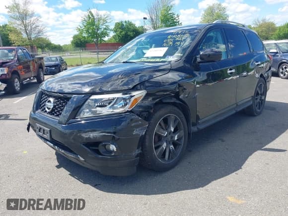 ✅ 2014 Nissan Pathfinder Platinum • VIN: 5N1AR2MM7EC601748 • Lot: 42202262. Listed on IAAI with 167,260 mi. Free auction sales archive from the USA and detailed vehicle history report at DreamBid. Image 2.