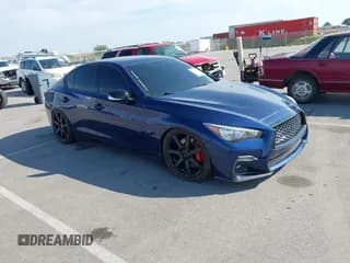 ✅ 2018 Infiniti Q50 Red Sport 400 • VIN: JN1FV7ARXJM481227 • Lot: 43266292. Listed on IAAI with 67,661 mi. Free auction sales archive from the USA and detailed vehicle history report at DreamBid. Image 1.