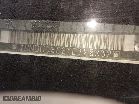 ✅ 2000 Chevrolet Venture Plus 1SB • VIN: 1GNDU03E2YD128832 • Lot: 41984520. Listed on IAAI with Not provided. Free auction sales archive from the USA and detailed vehicle history report at DreamBid. Image 9.