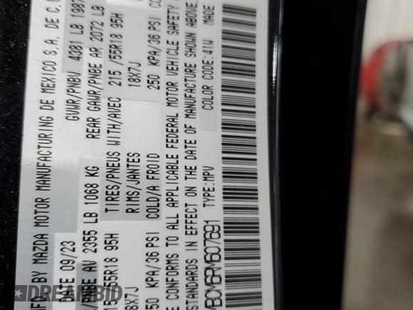 ✅ 2024 Mazda CX-30 S Preferred • VIN: 3MVDMBCM6RM607691 • Lot: 87391795. Listed on Copart with 37,861 mi. Free auction sales archive from the USA and detailed vehicle history report at DreamBid. Image 13.