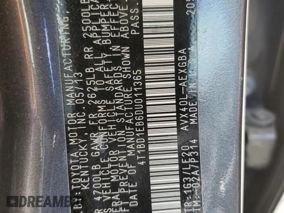 ✅ 2013 Toyota Avalon Limited • VIN: 4T1BD1EB6DU011365 • Lot: 71055225. Wystawiony na Copart z przebiegiem 168 091 mil. Bezpłatny archiwum sprzedaży aukcyjnych z USA i szczegółowy raport historii pojazdu na DreamBid. Zdjęcie 12.