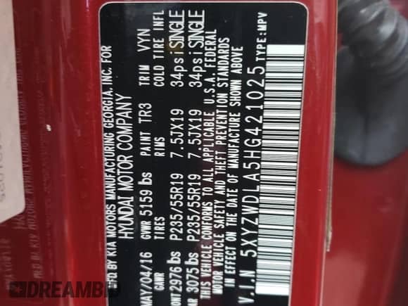 ✅ 2017 Hyundai Santa Fe Ultimate • VIN: 5XYZWDLA5HG421025 • Lot: 42640373. Wystawiony na Copart z przebiegiem 103 265 mil mil. Skorzystaj z bezpłatnego archiwum sprzedaży aukcyjnych z USA i zobacz szczegółowy raport historii pojazdu na DreamBid. Zdjęcie 13.