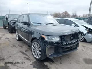 ✅ 2017 Land Rover Range Rover HSE • VIN: SALGS2FV3HA358103 • Lot: 43756228. Listed on IAAI with 53,109 mi. Free auction sales archive from the USA and detailed vehicle history report at DreamBid. Image 1.