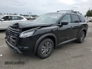 2025 Nissan Pathfinder SV with VIN 5N1DR3BB2SC263580, listed as a Copart auction lot 70879435 with 1,139 mi miles and Salvage title. Bid and sale history available at DreamBid. Image 1.