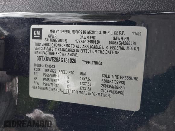 ✅ 2010 GMC Sierra 1500 • VIN: 3GTXKWE28AG131020 • Лот: 41986864. Опубликован ранее на IAAI с пробегом 175 706 миль. Бесплатный доступ к архиву аукционных продаж из США и подробный отчёт об истории автомобиля на DreamBid. Изображение 9.