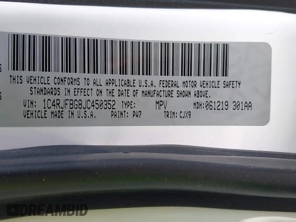 ✅ 2018 Jeep Grand Cherokee Limited • VIN: 1C4RJFBG8JC450352 • Lot: 42402532. Listed on IAAI with 69,803 mi. Free auction sales archive from the USA and detailed vehicle history report at DreamBid. Image 9.