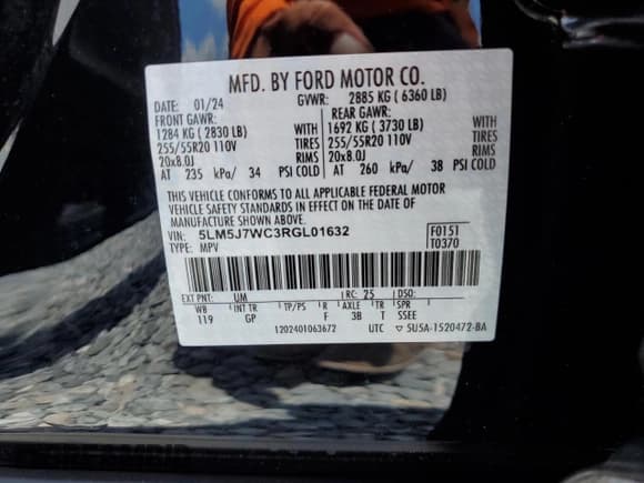 ✅ 2024 Lincoln Aviator Reserve • VIN: 5LM5J7WC3RGL01632 • Lot: 66688385. Wystawiony na Copart z przebiegiem 14 033 mil. Bezpłatny archiwum sprzedaży aukcyjnych z USA i szczegółowy raport historii pojazdu na DreamBid. Zdjęcie 13.