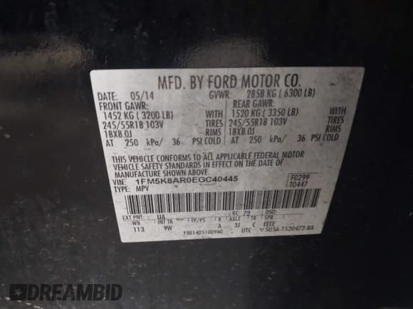 ✅ 2014 Ford Police Interceptor Utility • VIN: 1FM5K8AR0EGC40445 • Lot: 41492520. Wystawiony na IAAI z przebiegiem Nie podano. Bezpłatny archiwum sprzedaży aukcyjnych z USA i szczegółowy raport historii pojazdu na DreamBid. Zdjęcie 9.