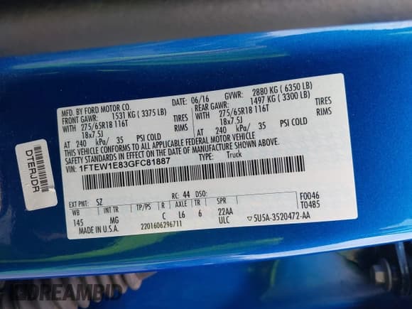 ✅ 2016 Ford F-150 XLT • VIN: 1FTEW1E83GFC81887 • Lot: 42051744. Wystawiony na IAAI z przebiegiem 129 635 mil. Bezpłatny archiwum sprzedaży aukcyjnych z USA i szczegółowy raport historii pojazdu na DreamBid. Zdjęcie 9.