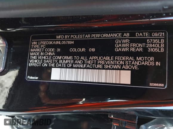 ✅ 2022 Polestar 2 • VIN: LPSED3KA9NL057894 • Lot: 43555814. Wystawiony na IAAI z przebiegiem 21 865 mil. Bezpłatny archiwum sprzedaży aukcyjnych z USA i szczegółowy raport historii pojazdu na DreamBid. Zdjęcie 9.