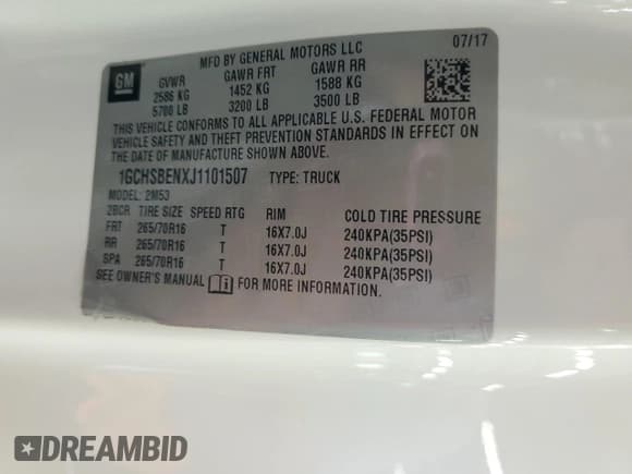 ✅ 2018 Chevrolet Colorado 2WD Work Truck • VIN: 1GCHSBENXJ1101507 • Lot: 61761125. Listed on Copart with 45,601 mi. Free auction sales archive from the USA and detailed vehicle history report at DreamBid. Image 13.