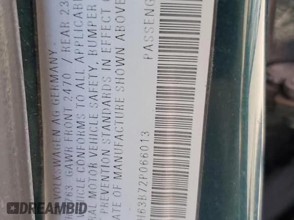 ✅ 2002 Volkswagen Passat GLX • VIN: WVWTH63B72P066013 • Лот: 53750585. Опубликован ранее на Copart с пробегом 114 175 миль. Бесплатный доступ к архиву аукционных продаж из США и подробный отчёт об истории автомобиля на DreamBid. Изображение 12.