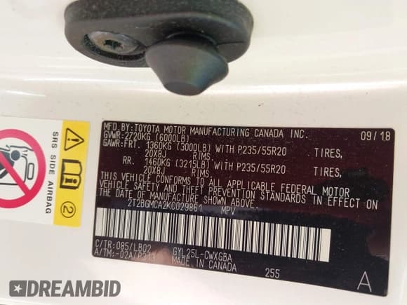 ✅ 2019 Lexus RX 450h • VIN: 2T2BGMCA2KC029861 • Lot: 43564217. Listed on IAAI with 30,844 mi. Free auction sales archive from the USA and detailed vehicle history report at DreamBid. Image 9.