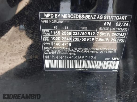 ✅ 2025 Mercedes-Benz GLA 250 • VIN: W1N4N4GB1SJ680174 • Lot: 42338044. Listed on IAAI with 1,578 mi. Free auction sales archive from the USA and detailed vehicle history report at DreamBid. Image 9.