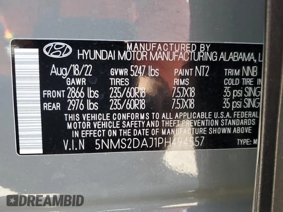 ✅ 2023 Hyundai Santa Fe SEL • VIN: 5NMS2DAJ1PH494557 • Lot: 75985053. Wystawiony na Copart z przebiegiem 9 402 mil. Bezpłatny archiwum sprzedaży aukcyjnych z USA i szczegółowy raport historii pojazdu na DreamBid. Zdjęcie 13.