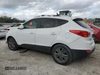 2015 Hyundai Tucson SE with VIN KM8JU3AG9FU051418, listed as a Copart auction lot 44110684 with 129,917 mi miles and . Bid and sale history available at DreamBid. Image 2.