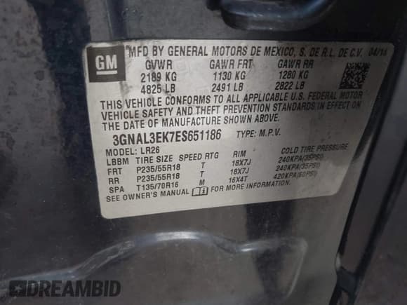 ✅ 2014 Chevrolet Captiva Sport LT • VIN: 3GNAL3EK7ES651186 • Lot: 41159283. Wystawiony na IAAI z przebiegiem 1 692 559 mil. Bezpłatny archiwum sprzedaży aukcyjnych z USA i szczegółowy raport historii pojazdu na DreamBid. Zdjęcie 9.