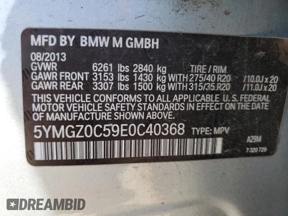 ✅ 2014 BMW X6 M • VIN: 5YMGZ0C59E0C40368 • Lot: 82519175. Wystawiony na Copart z przebiegiem 146 407 mil. Bezpłatny archiwum sprzedaży aukcyjnych z USA i szczegółowy raport historii pojazdu na DreamBid. Zdjęcie 14.