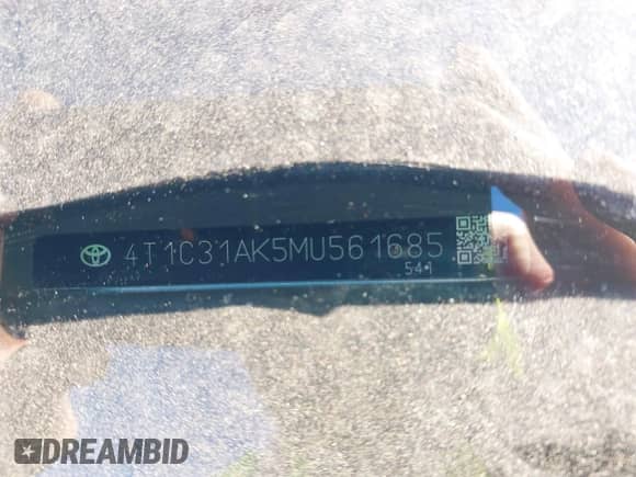 2021 Toyota Camry Hybrid LE z VIN 4T1C31AK5MU561685, wystawiony jako IAAI lot #43388923 z przebiegiem 201 356 mil mil oraz . Historia ofert i sprzedaży dostępna na DreamBid. Obrazek 17.