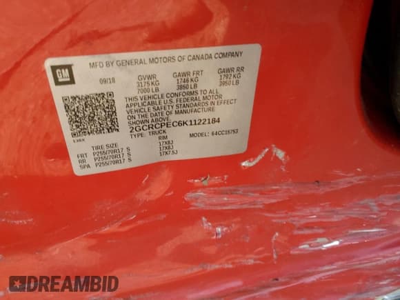 ✅ 2019 Chevrolet Silverado 1500 LT • VIN: 2GCRCPEC6K1122184 • Lot: 70582154. Wystawiony na Copart z przebiegiem 134 876 mil. Bezpłatny archiwum sprzedaży aukcyjnych z USA i szczegółowy raport historii pojazdu na DreamBid. Zdjęcie 14.