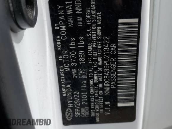 2023 Hyundai Venue SEL с VIN KMHRC8A39PU213422, выставлен на аукционе Copart как лот 75837244 с пробегом 23 413 миль миль и Списание • Salvage title. История ставок и продаж доступна на DreamBid. Изображение 13.