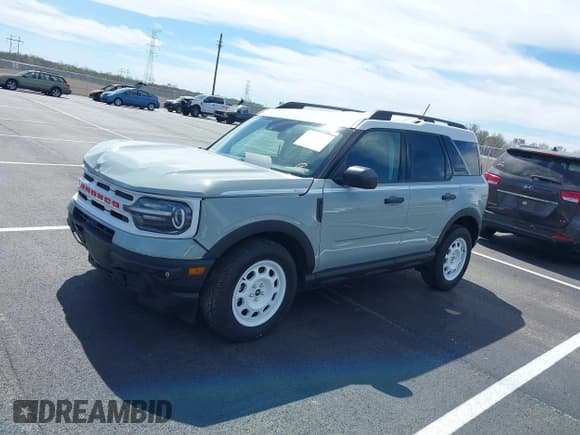 ✅ 2023 Ford Bronco Sport Heritage • VIN: 3FMCR9G69PRE19603 • Lot: 41810899. Listed on IAAI with 5,185 mi. Free auction sales archive from the USA and detailed vehicle history report at DreamBid. Image 2.
