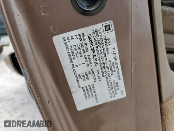 ✅ 2000 GMC Safari • VIN: 1GKDM19W5YB527751 • Lot: 65591775. Wystawiony na Copart z przebiegiem 190 039 mil. Bezpłatny archiwum sprzedaży aukcyjnych z USA i szczegółowy raport historii pojazdu na DreamBid. Zdjęcie 13.