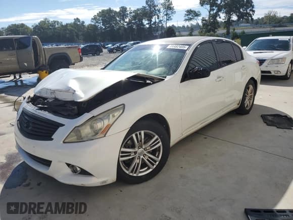 ✅ 2011 Infiniti G25 Journey • VIN: JN1DV6AP4BM603047 • Lot: 84482405. Listed on Copart with 222,807 mi. Free auction sales archive from the USA and detailed vehicle history report at DreamBid. Image 1.