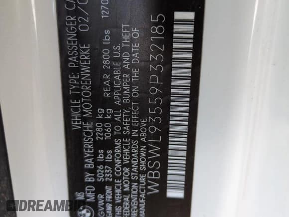 ✅ 2009 BMW M3 • VIN: WBSWL93559P332185 • Lot: 52967945. Listed on Copart with 155,839 mi. Free auction sales archive from the USA and detailed vehicle history report at DreamBid. Image 12.