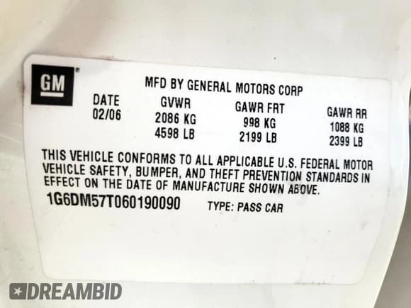 ✅ 2006 Cadillac CTS • VIN: 1G6DM57T060190090 • Lot: 62350065. Wystawiony na Copart z przebiegiem 280 690 mil. Bezpłatny archiwum sprzedaży aukcyjnych z USA i szczegółowy raport historii pojazdu na DreamBid. Zdjęcie 12.