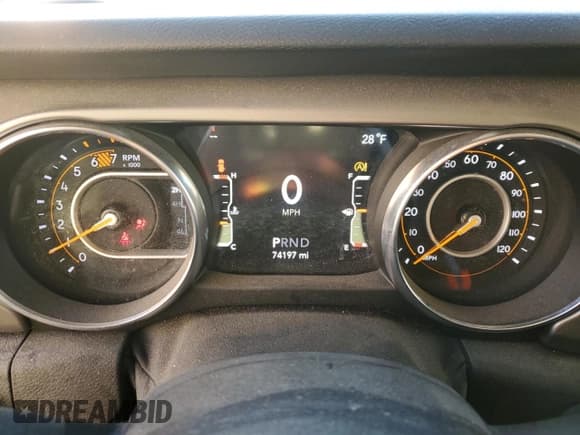 ✅ 2020 Jeep Wrangler Unlimited Sport S • VIN: 1C4HJXDN3LW162401 • Lot: 45099135. Listed on Copart with 74,197 mi. Free auction sales archive from the USA and detailed vehicle history report at DreamBid. Image 9.