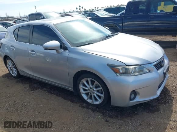 ✅ 2012 Lexus CT 200h • VIN: JTHKD5BH0C2054726 • Lot: 42032885. Listed on IAAI with 112,429 mi. Free auction sales archive from the USA and detailed vehicle history report at DreamBid. Image 1.