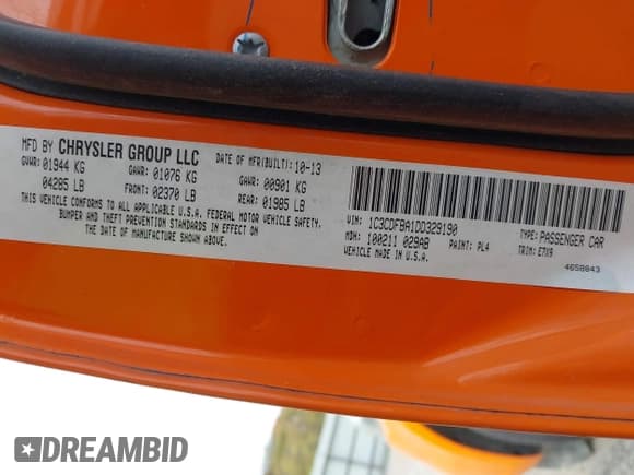 ✅ 2013 Dodge Dart SXT • VIN: 1C3CDFBA1DD329190 • Лот: 43641272. Опубликован ранее на IAAI с пробегом 157 352 миль. Бесплатный доступ к архиву аукционных продаж из США и подробный отчёт об истории автомобиля на DreamBid. Изображение 9.