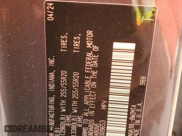 ✅ 2024 Lexus TX 350 • VIN: 5TDAAAA65RS009653 • Lot: 87721545. Wystawiony na Copart z przebiegiem 2 250 mil. Bezpłatny archiwum sprzedaży aukcyjnych z USA i szczegółowy raport historii pojazdu na DreamBid. Zdjęcie 13.