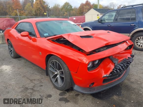 ✅ 2016 Dodge Challenger R/T Scat Pack • VIN: 2C3CDZFJ7GH344327 • Lot: 43489730. Listed on IAAI with 57,033 mi. Free auction sales archive from the USA and detailed vehicle history report at DreamBid. Image 1.