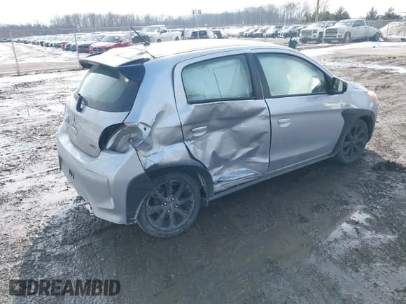 ✅ 2023 Mitsubishi Mirage Black Edition • VIN: ML32AWHJ7PH000985 • Lot: 41715630. Listed on IAAI with 33,582 mi. Free auction sales archive from the USA and detailed vehicle history report at DreamBid. Image 4.