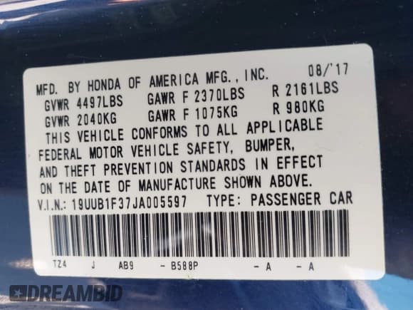 ✅ 2018 Acura TLX • VIN: 19UUB1F37JA005597 • Lot: 43626117. Listed on IAAI with 114,693 mi. Free auction sales archive from the USA and detailed vehicle history report at DreamBid. Image 9.