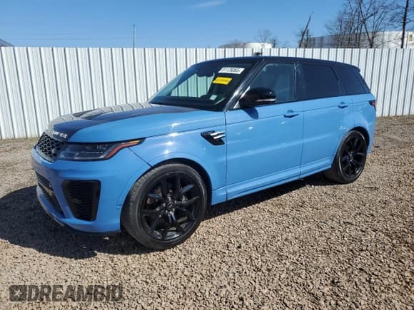 ✅ 2022 Land Rover Range Rover Sport SVR • VIN: SALWZ2RE6NA241274 • Lot: 51128365. Wystawiony na Copart z przebiegiem 37 783 mil. Bezpłatny archiwum sprzedaży aukcyjnych z USA i szczegółowy raport historii pojazdu na DreamBid. Zdjęcie 1.