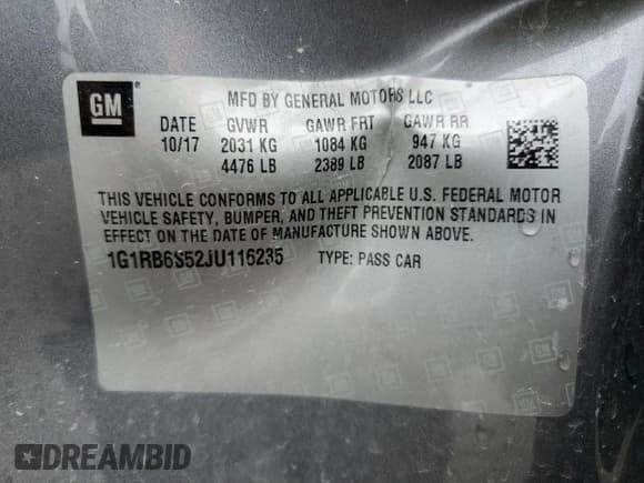 ✅ 2018 Chevrolet Volt Premier • VIN: 1G1RB6S52JU116235 • Lot: 54802804. Wystawiony na Copart z przebiegiem Nie podano. Bezpłatny archiwum sprzedaży aukcyjnych z USA i szczegółowy raport historii pojazdu na DreamBid. Zdjęcie 14.