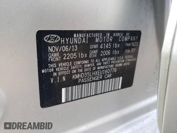 2014 Hyundai Elantra с VIN KMHD35LHXEU160776, выставлен на аукционе Copart как лот 90472045 с пробегом 94 088 миль миль и Списание • Salvage title. История ставок и продаж доступна на DreamBid. Изображение 12.