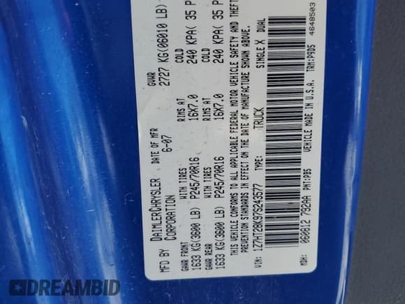 ✅ 2007 Mitsubishi Raider LS • VIN: 1Z7HT28K97S243577 • Лот: 83764265. Опубликован ранее на Copart с пробегом 121 922 миль. Бесплатный доступ к архиву аукционных продаж из США и подробный отчёт об истории автомобиля на DreamBid. Изображение 12.