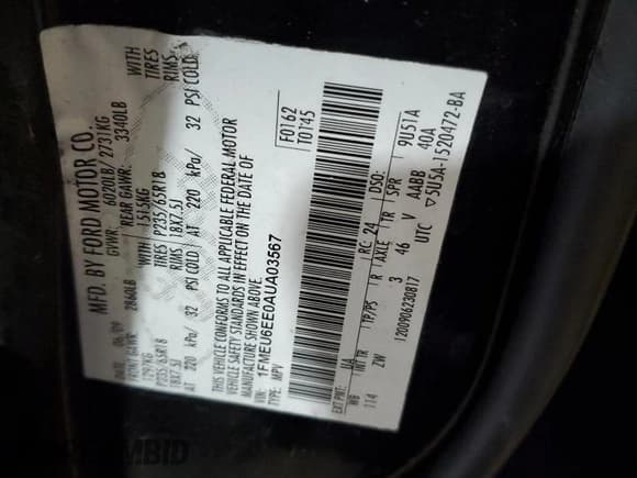 ✅ 2010 Ford Explorer Eddie Bauer • VIN: 1FMEU6EE0AUA03567 • Lot: 82347825. Wystawiony na Copart z przebiegiem 235 856 mil. Bezpłatny archiwum sprzedaży aukcyjnych z USA i szczegółowy raport historii pojazdu na DreamBid. Zdjęcie 13.