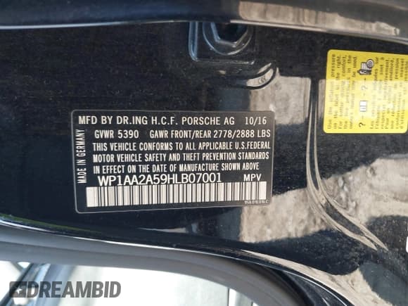 ✅ 2017 Porsche Macan • VIN: WP1AA2A59HLB07001 • Лот: 43182263. Опубликован ранее на IAAI с пробегом 112 264 миль. Бесплатный доступ к архиву аукционных продаж из США и подробный отчёт об истории автомобиля на DreamBid. Изображение 9.
