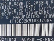 ✅ 2004 Toyota Camry LE • VIN: 4T1BE32K94U317084 • Лот: 43786386. Опубликован ранее на IAAI с пробегом 186 834 миль. Бесплатный доступ к архиву аукционных продаж из США и подробный отчёт об истории автомобиля на DreamBid. Изображение 9.