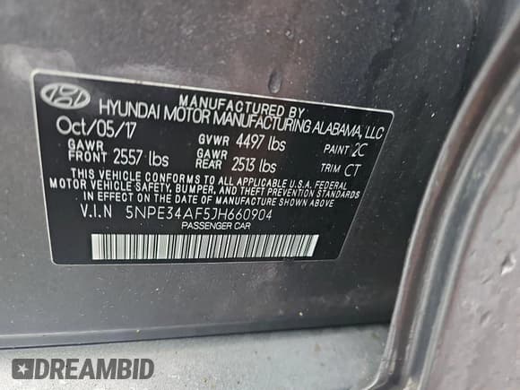 ✅ 2018 Hyundai Sonata Limited • VIN: 5NPE34AF5JH660904 • Lot: 42961243. Listed on IAAI with 53,474 mi. Free auction sales archive from the USA and detailed vehicle history report at DreamBid. Image 1.