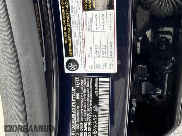 ✅ 2019 Mercedes-Benz E 450 • VIN: WDDZH6JB9KA591631 • Lot: 58946415. Wystawiony na Copart z przebiegiem 158 139 mil. Bezpłatny archiwum sprzedaży aukcyjnych z USA i szczegółowy raport historii pojazdu na DreamBid. Zdjęcie 10.