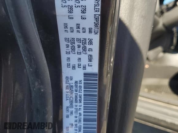 ✅ 2004 Jeep Grand Cherokee Limited • VIN: 1J8GW58N14C289493 • Lot: 86095035. Listed on Copart with 273,090 mi. Free auction sales archive from the USA and detailed vehicle history report at DreamBid. Image 12.